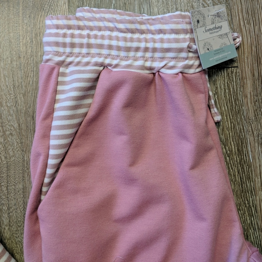 Mauve pink stripe jogger pants - Picture 3 of 4